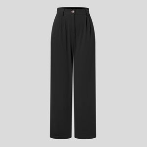 Halara High Rise Waffle Knit Button Up Polyester Casual Pants Women L NWT